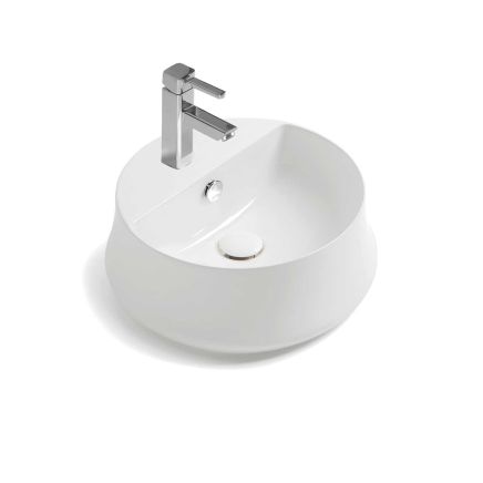 Melfi White Round Countertop Basin