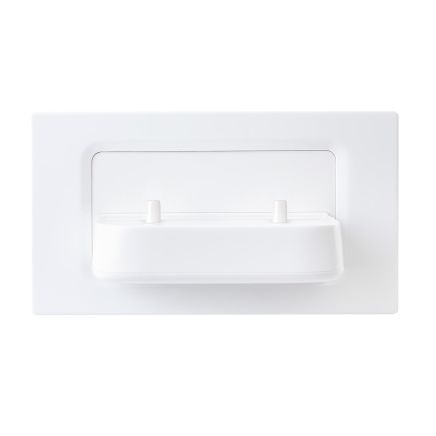Proofvision White In-Wall Electric Double Toothbrush Holder For Oral-B