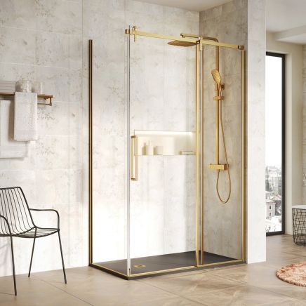 Ryland Brushed Gold Shower Side Panel