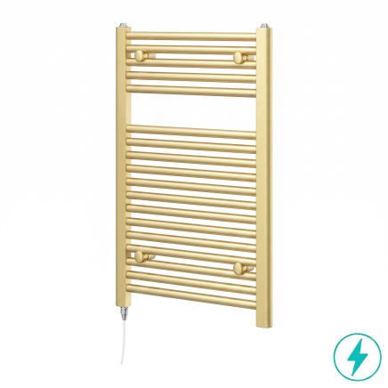 Neptune Brushed Gold Electric Heated Towel Rail 770x500mm