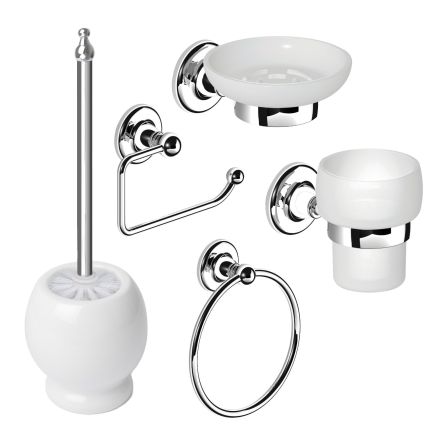 Cambridge Chrome 5-Piece Bathroom Accessory Set