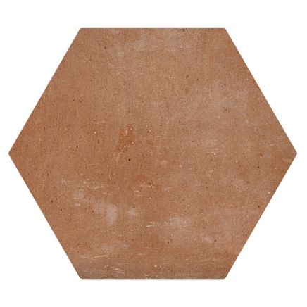 Terraza Red Terracotta Matt Porcelain Hexagon Tile - 240x200mm