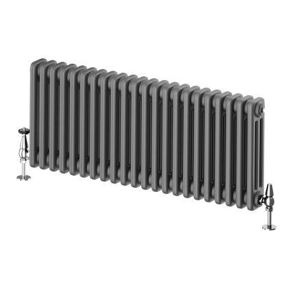Upton Grey Triple Horizontal Column Radiator - 400x1010mm