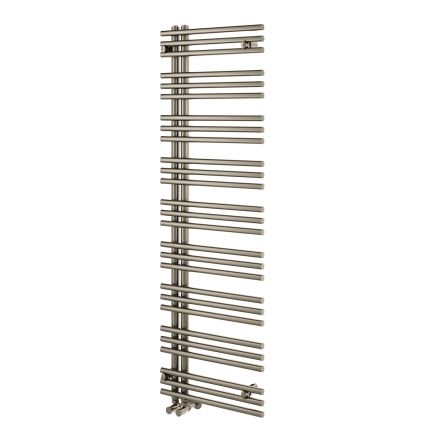 Uzon Brushed Nickel Heated Towel Rail - 1600x500mm