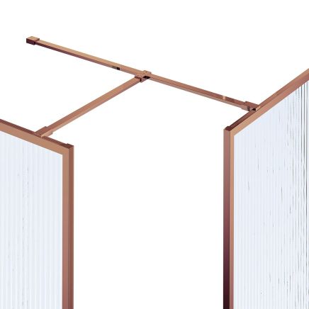 Amien Brushed Bronze Shower Screen T-Junction Support Bar Extension