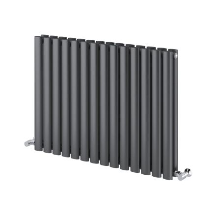Islington Grey Double Horizontal Radiator 600x820mm