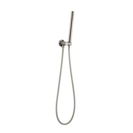 Manisa Brushed Nickel Handset and Holder With Build in Outlet