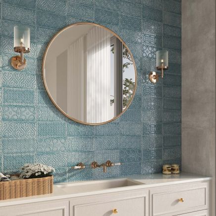 Zanzibar Mar Gloss Ceramic Brick Tile 120x240mm