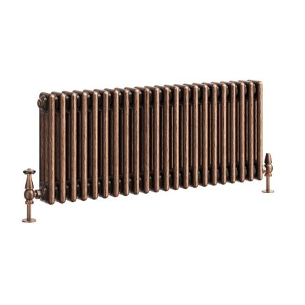 Clement Antique Copper Triple Horizontal Column Radiator - 400x1010mm