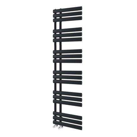 Rayner Matt Black Designer Heated Towel Rail 1750x500mm