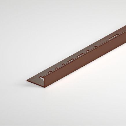 Straight Edge 10mm Metal Tile Trim Matt Bronze