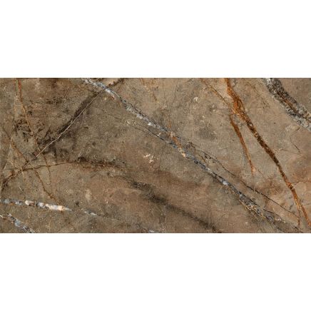 Stockton Brown Gloss Porcelain Tile 1200x600mm