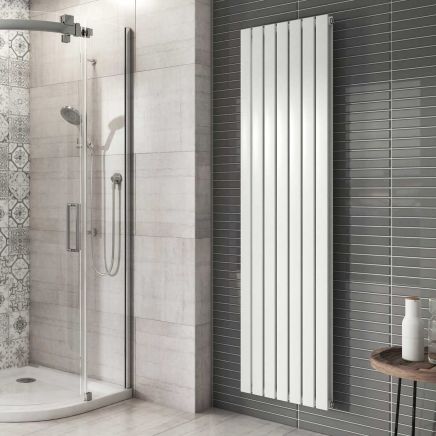 Perth White Double Vertical Flat Panel Radiator 1800x475mm