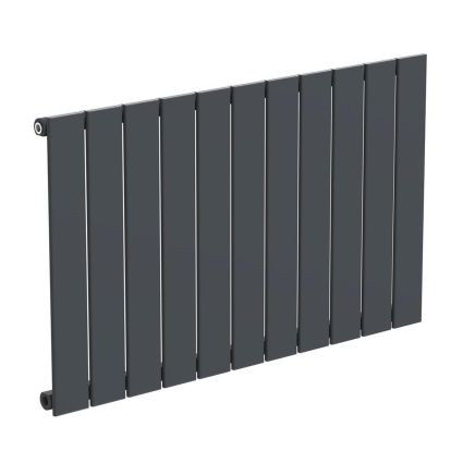 Livio Anthracite Horizontal Single Panel Aluminium Radiator 600x990mm
