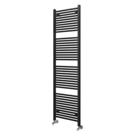 Neptune Matt Black Heated Towel Rail 1800x400mm