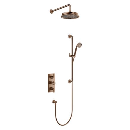 Downton Bright Copper Concealed Valve Shower Pack