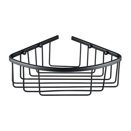 Black Single Corner Shower Basket