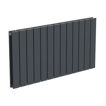 Livio Anthracite Horizontal Double Panel Aluminium Radiator 600x1170mm