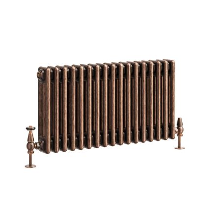 Clement Antique Copper Triple Horizontal Column Radiator - 400x785mm