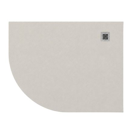 Peoria Beige Slate Effect Left Hand Offset Quadrant Shower Tray 1200x900mm