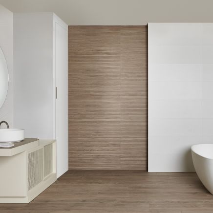 Matterhorn Taupe Decor Matt Ceramic Tile 1000x333mm