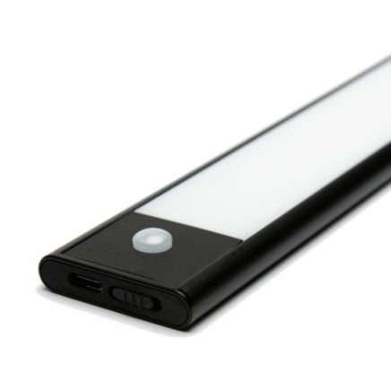Rechargeable Black LED Light Bar with PIR Motion Sensor 200mm