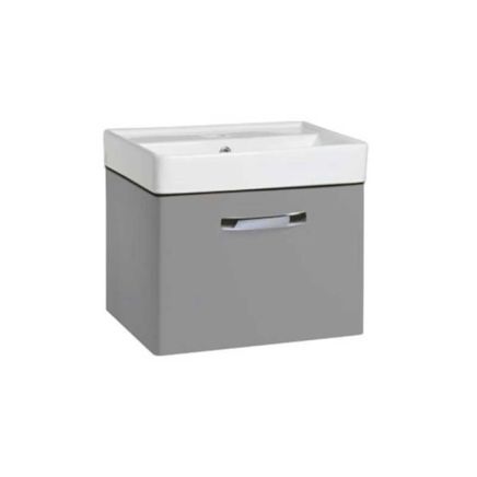 Tavistock Compass Gloss Light Grey Wall Hung Vanity Unit with Ceramic Basin 500mm