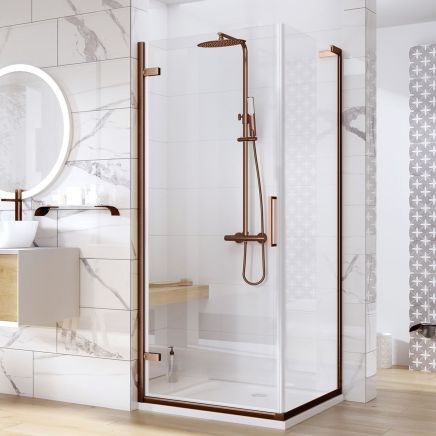 Lanka Brushed Bronze Shower Side Panel