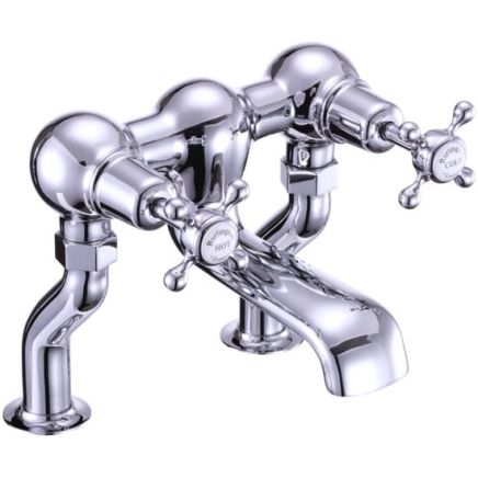 Burlington Claremont Chrome Deck Mounted Bath Filler Tap