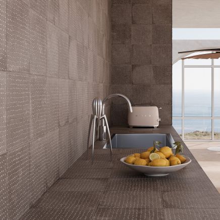 Pedro Brown Decor Spot Matt Porcelain Tile - 223x223mm