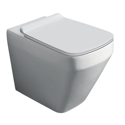 Belgrove White Rimless Back to Wall Toilet