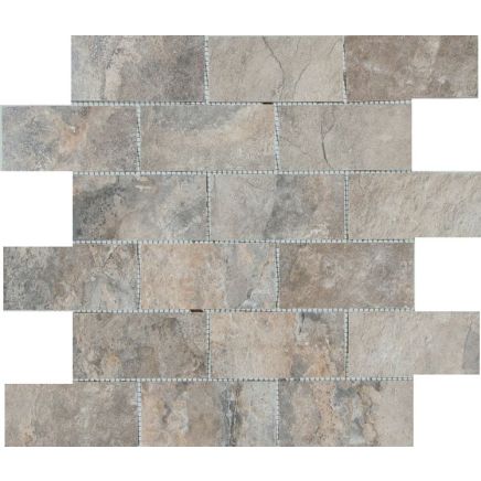 Arans Grey Stone Mosaic Tile 330x330mm
