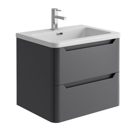 Wall Hung 600mm Vanity Unit in Charcoal