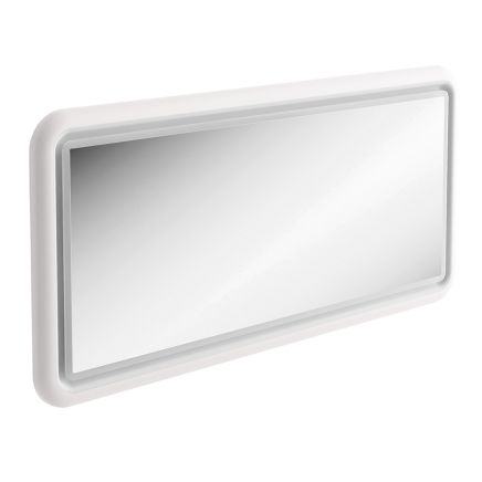 Stonehouse Matt White Framed Illuminated LED Mirror 1180x650mm