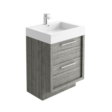 Winslow Grey Ash Floor Standing Vanity Unit with Basin 600mm