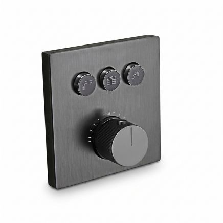 Baylin Gunmetal Triple Outlet Concealed Shower Valve