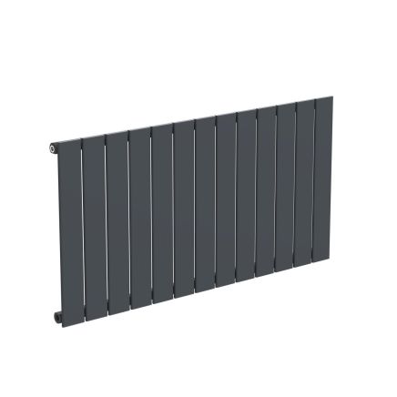 Livio Anthracite Horizontal Single Panel Aluminium Radiator 600x1170mm