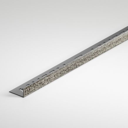 Tileasy Grey Glitter 10mm Straight Metal Tile Trim