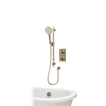 Aqualisa S1 Brushed Gold Smart Digital Shower Dual Outlet (Slide Rail Kit with Bath Filler) HP/Combi