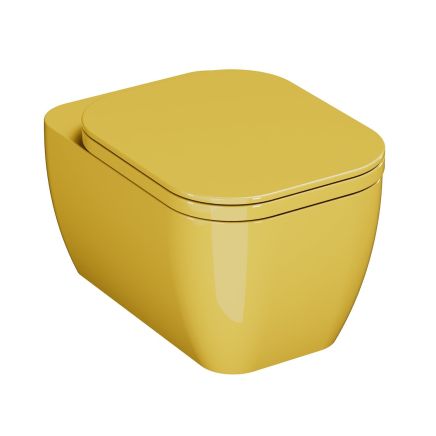 Micheli Narciso Rimless Wall Hung Toilet with Soft Close Seat