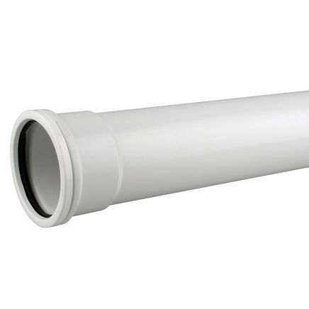 Wavin Osma Soil White PVC-U Pipe 110mm x 3m - 4s043w