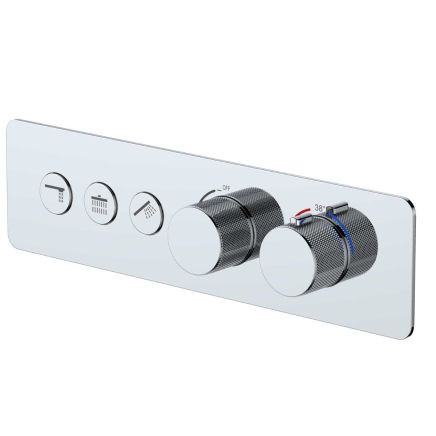 Coach Chrome Thermostatic Triple Outlet Concealed Valve