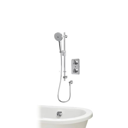 Aqualisa S1 Chrome Smart Digital Shower Dual Outlet (Slide Rail Kit with Bath Filler) HP/Combi