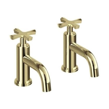 Burlington Riviera Gold Basin Pillar Taps