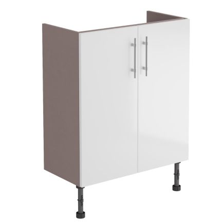 Surrey White Gloss Double Door Fitted Furniture Unit 600mm