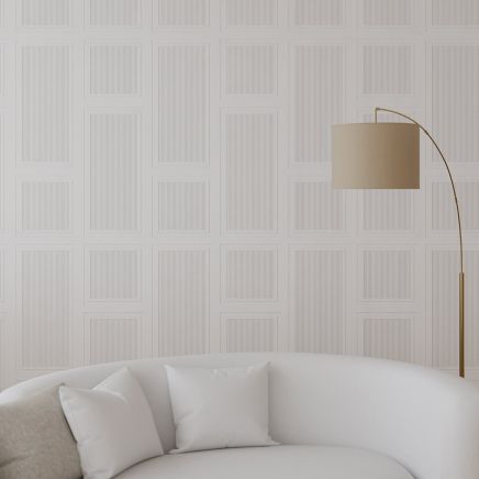 Huntsman White Fluted Panel Effect Ceramic Wall Tile 1200x400mm