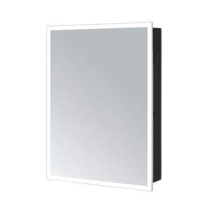 Lapis Black Motion Sensor Illuminated LED Heated Mirrored Wall Cabinet 500x700mm