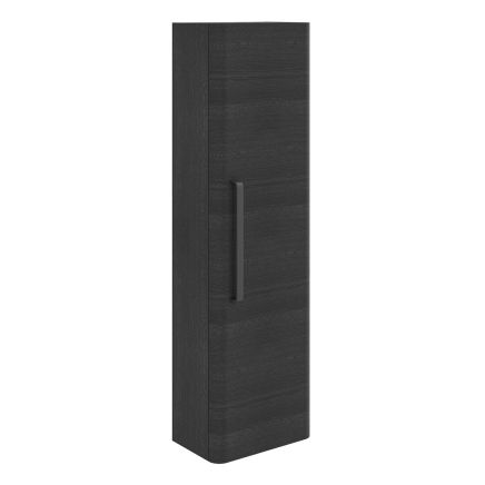 Esk Black Wall Mounted Tall Storage Cabinet with Black Handle