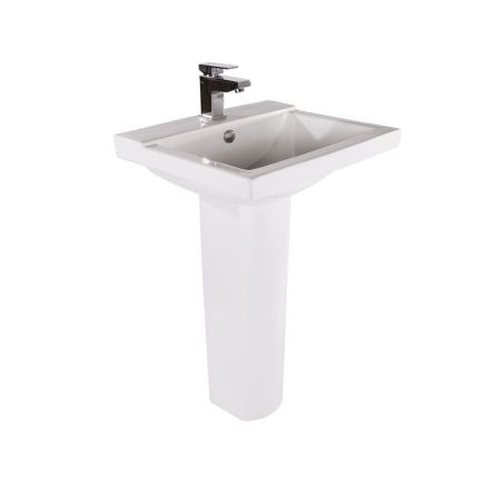 Veto Square Full Pedestal Basin