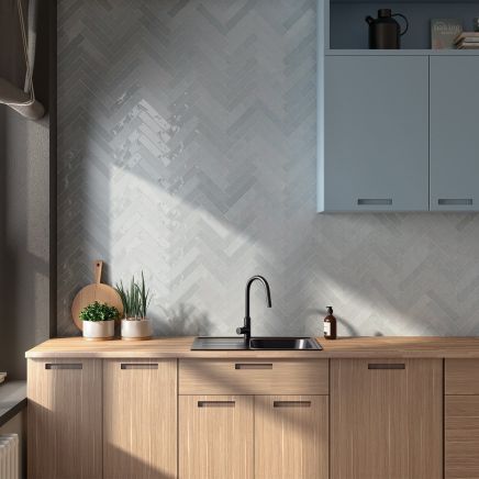 Domingo Cielo Matt Porcelain Brick Tile - 50x250mm